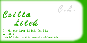 csilla lilek business card